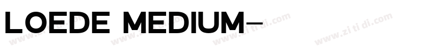 Loede Medium字体转换